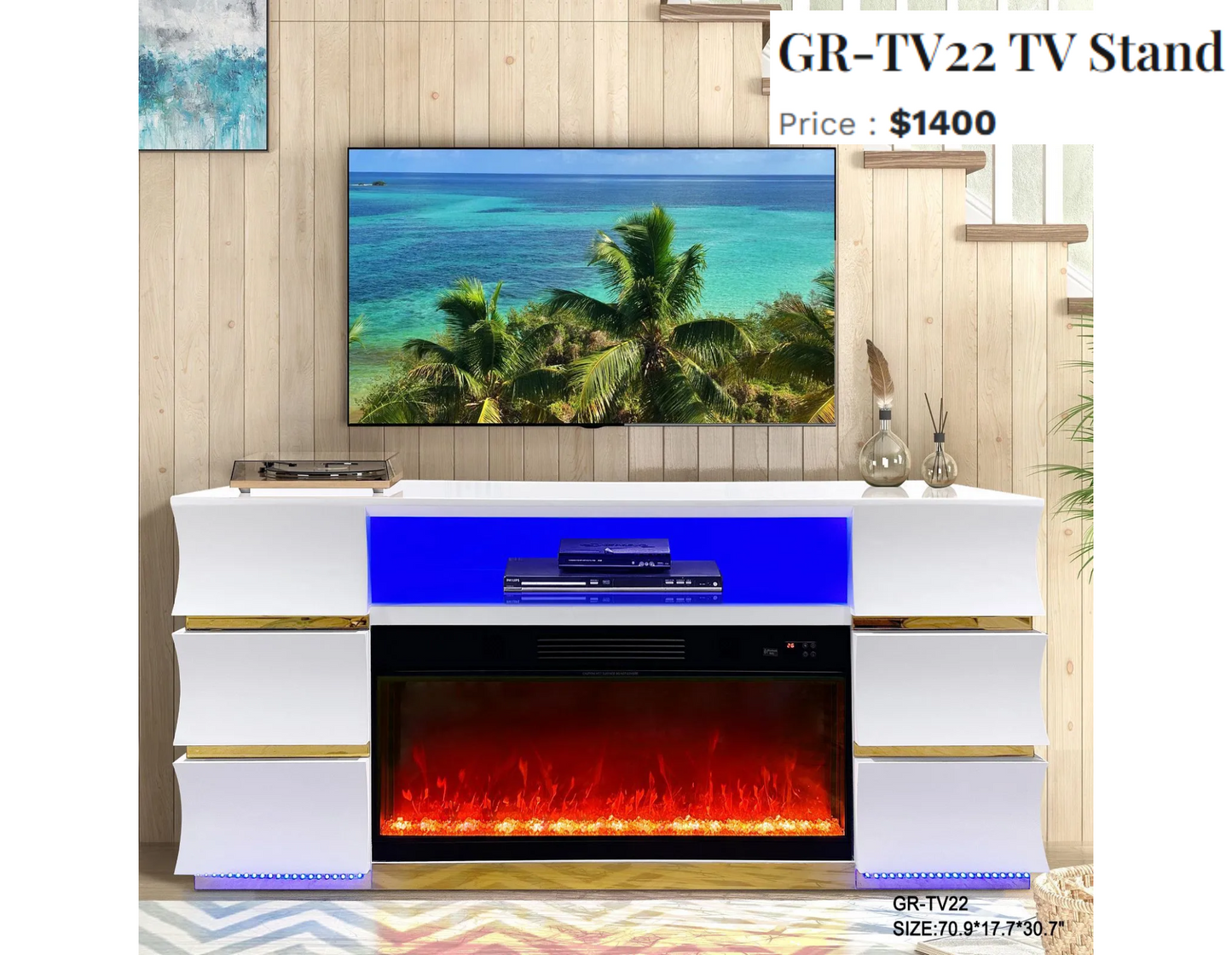TV STAND TV22 WHITE