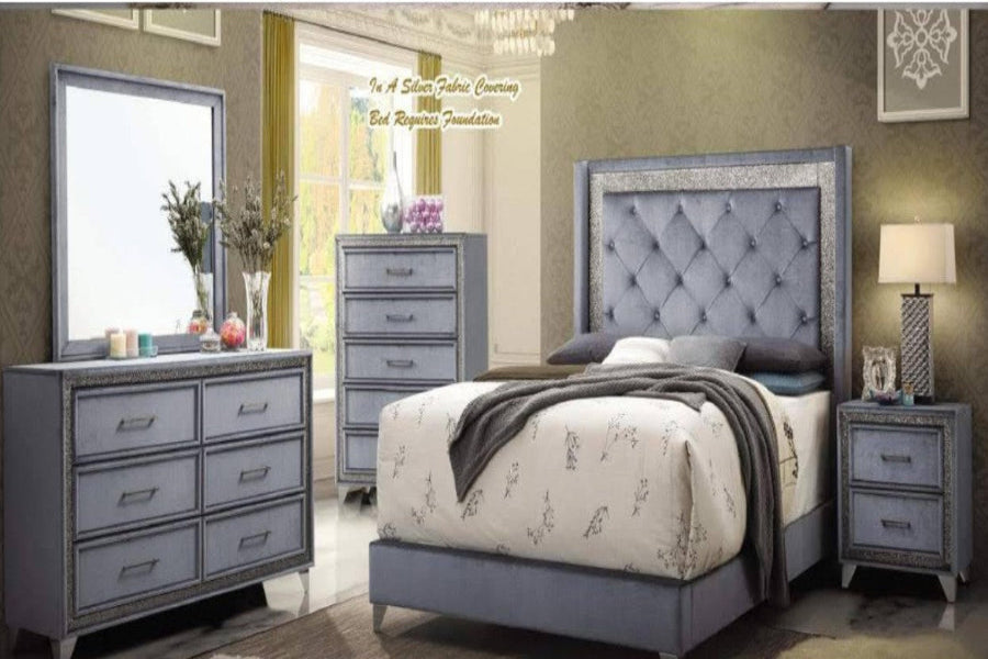 B218 QUEEN BED GREY