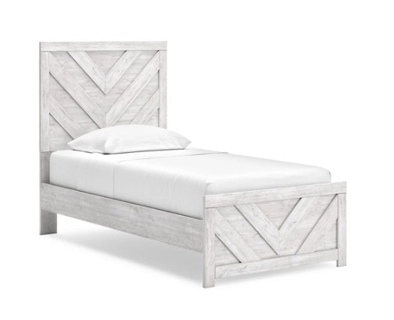 B3788 TWIN BED WHITE WASH COLOR