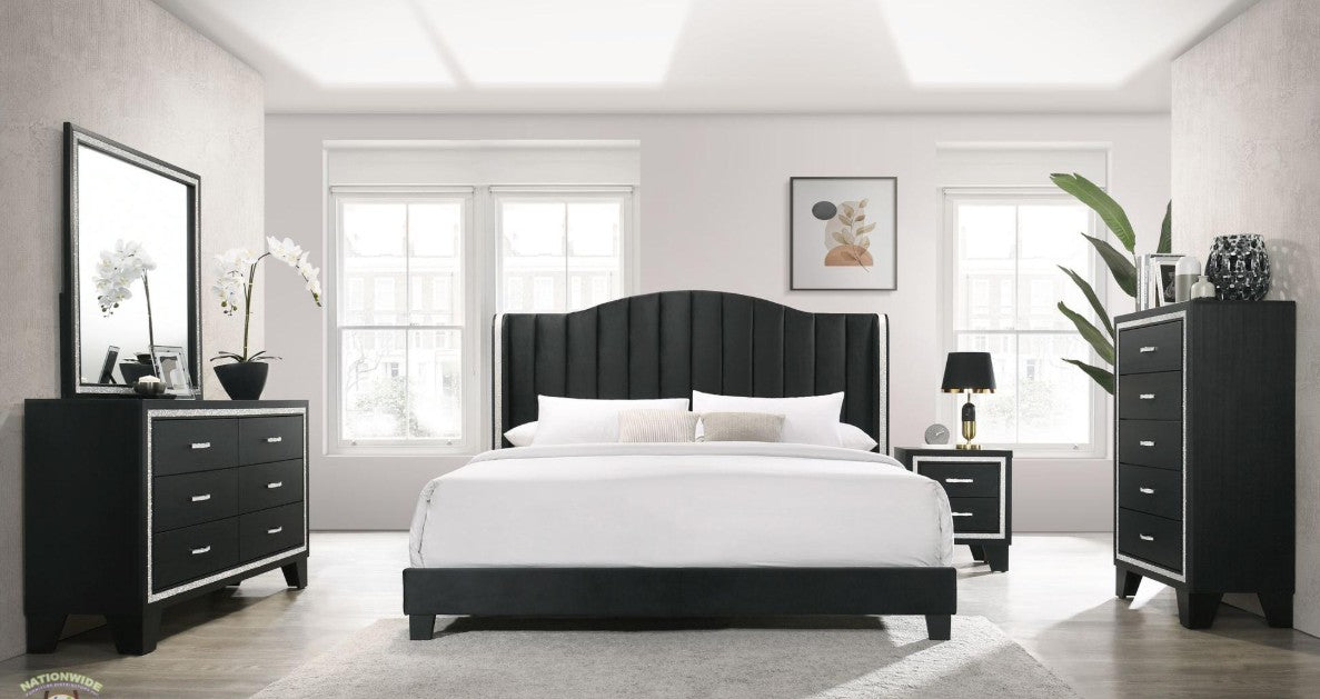 B550 QUEEN BED BLACK