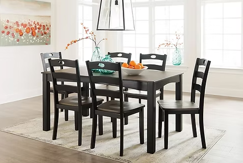D338-425 TABLE WITH 6 CHAIRS