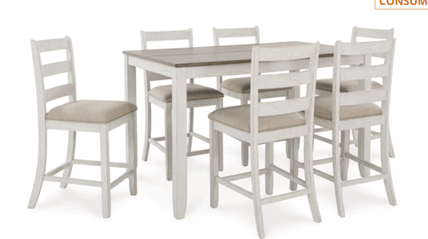 D394-423 (7/CN) TABLE & 6 CHAIRS
