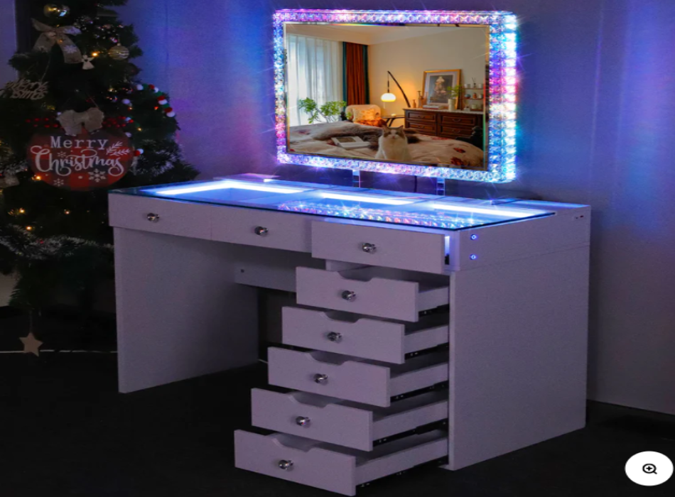 DIANA WHITE 8 DRAWERS