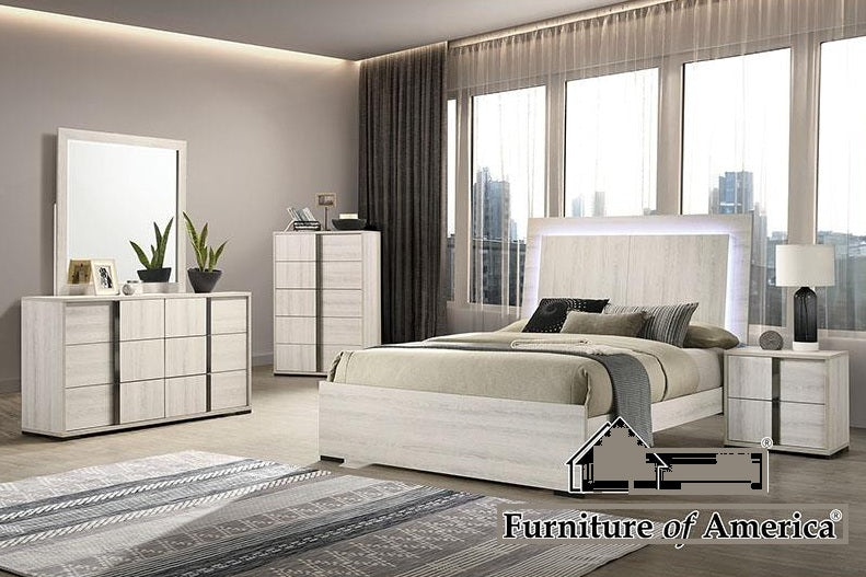 FM7200 QUEEN BED WHITE GROUP