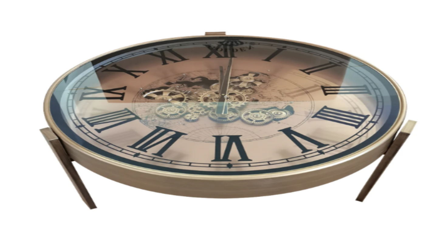 HD183 GOLD CLOCK COFFEE TABLE (31.5")