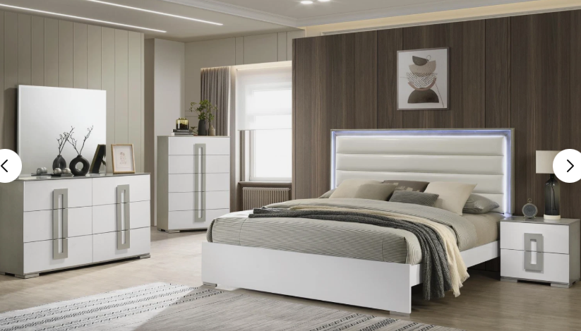 OLIVIA QUEEN BED GROUP (QB,DM,C,NS)