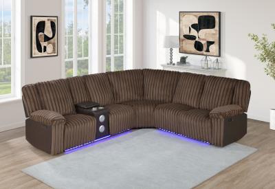 S458 POWER SECTIONAL BROWN