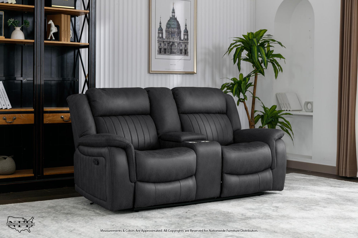 U145 SOFA AND LOVESEAT BLACK