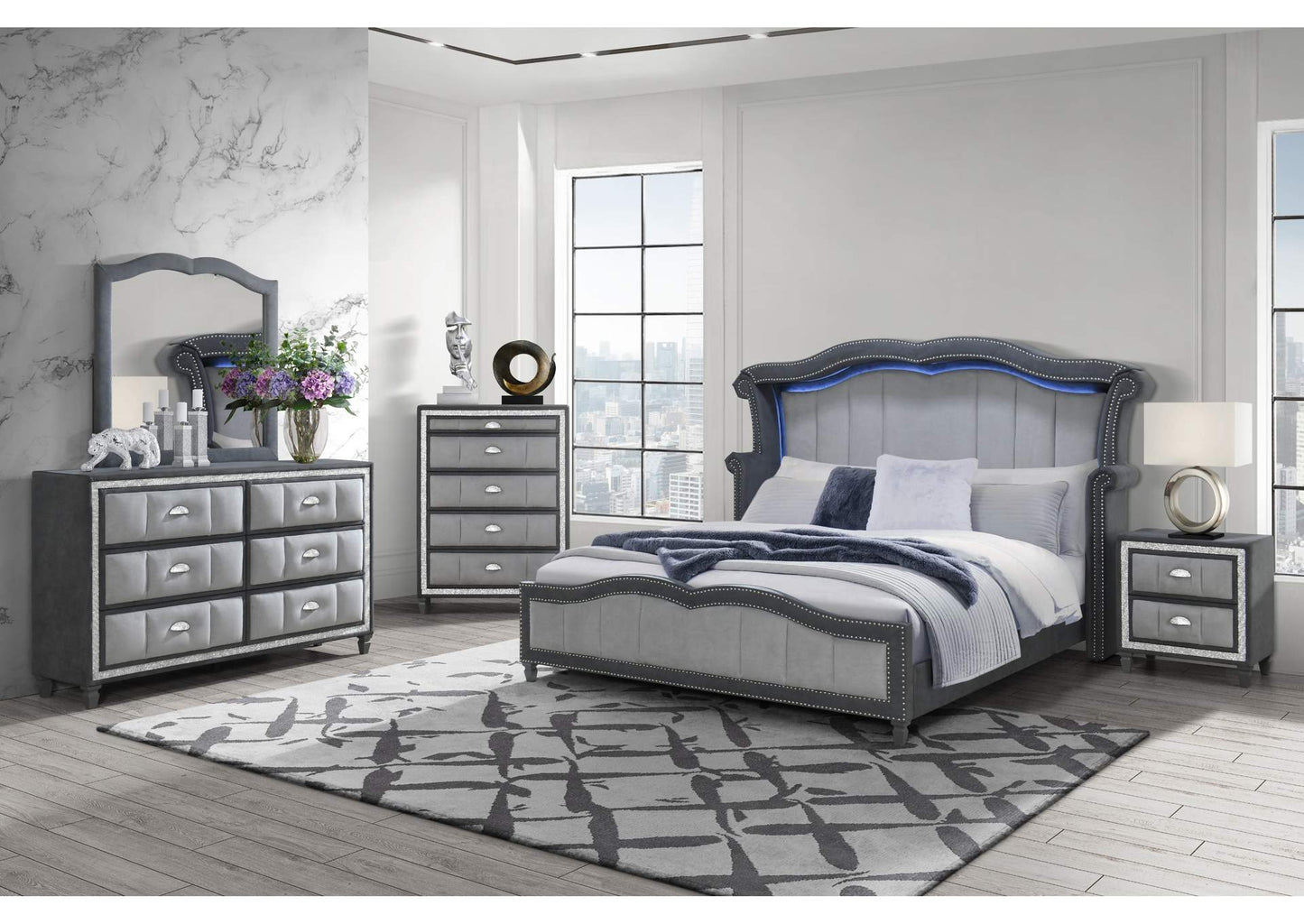 VANNA QUEEN BED 5 PCS GROUP