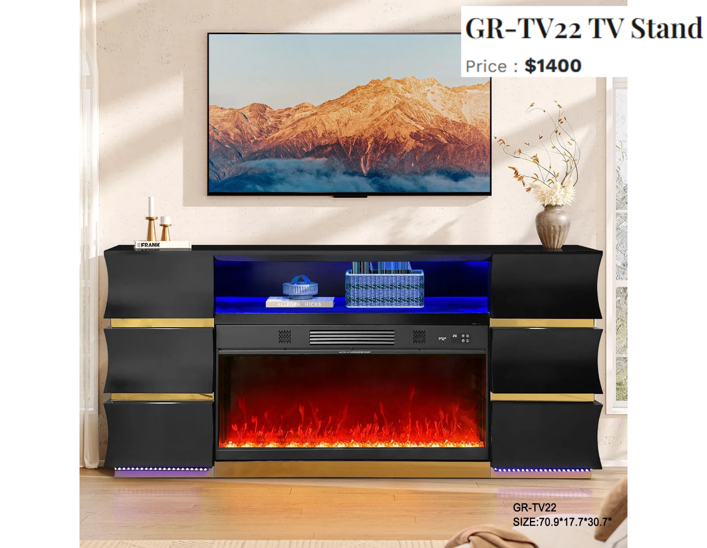 TV STAND TV22 BLACK