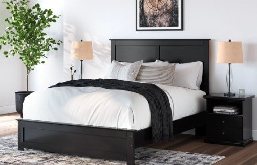 B138 QUEEN BED BLACK