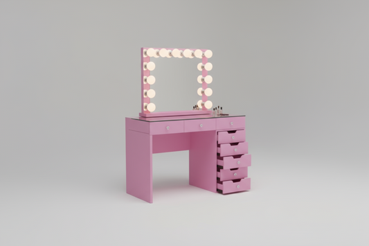 VANITY DIANA PINK 8 DRAWERS