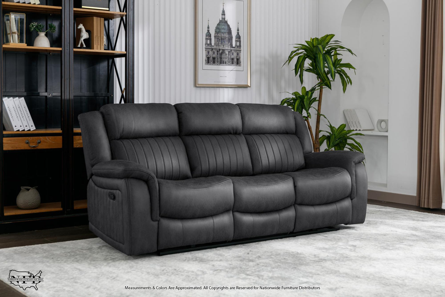 U145 SOFA AND LOVESEAT BLACK