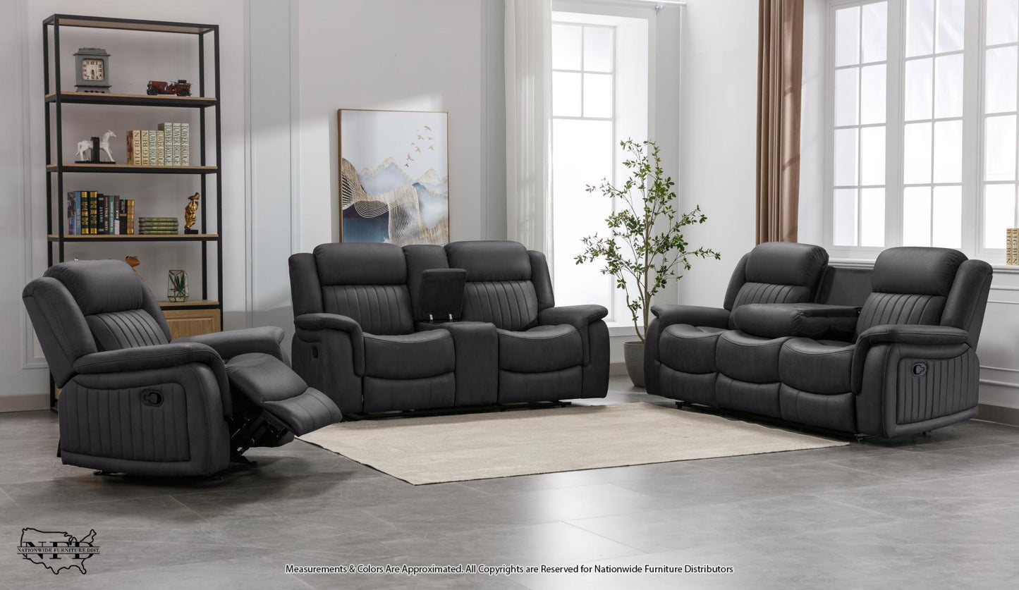 U145 SOFA AND LOVESEAT BLACK